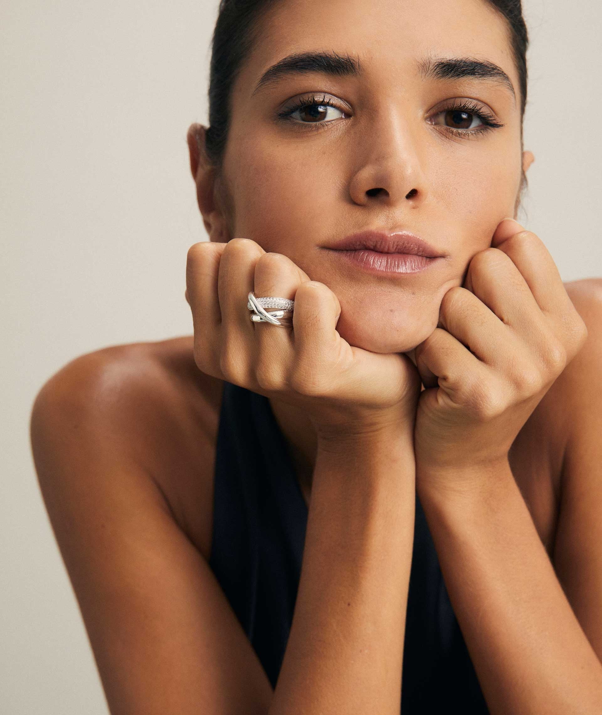 Anillo Luz tiras con circonitas - Image 3