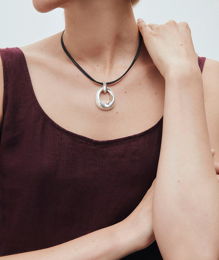 Colgante oval Volumen Textura Dual - Image 6