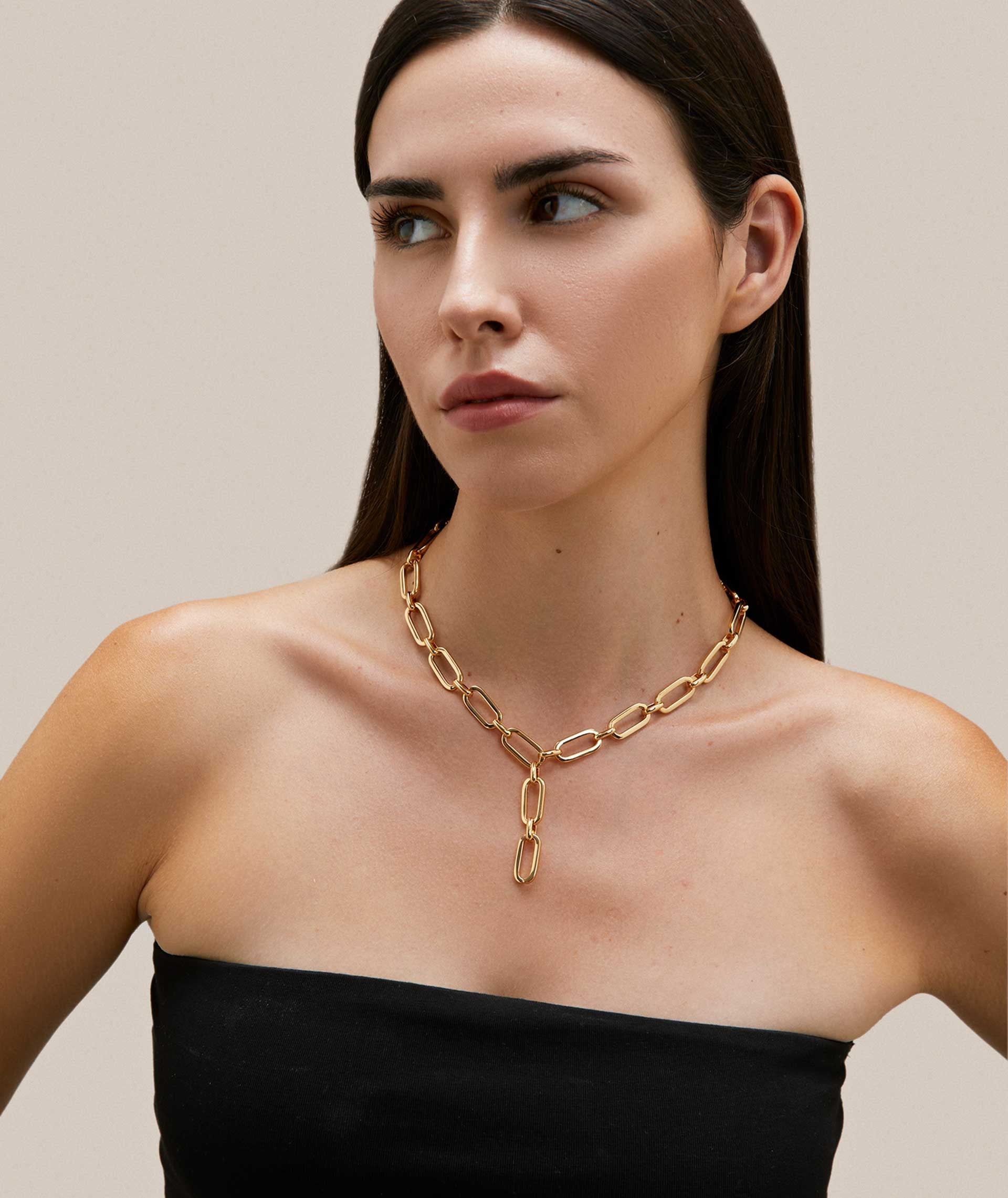 Collar Isabela eslabones lisos ovalados - Image 3