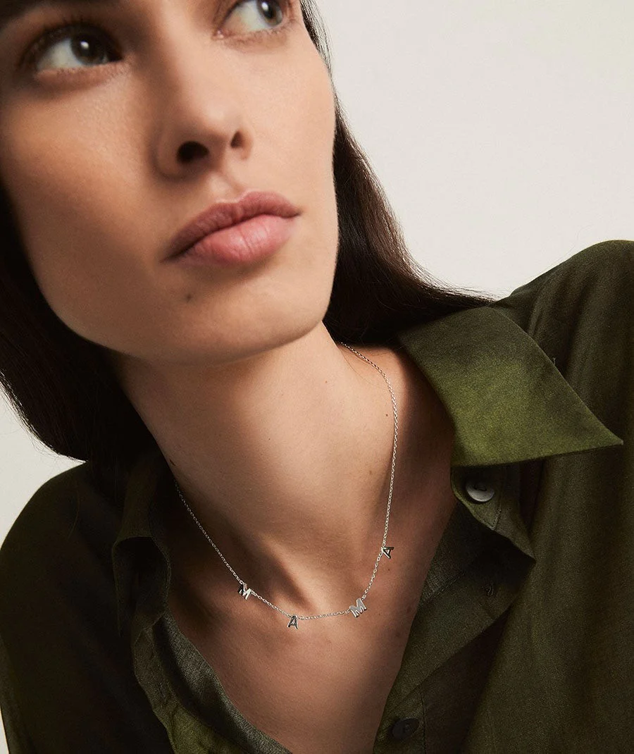 Collar Mamá colección Clasicos Plata Plata de primera Ley mamá - Image 3