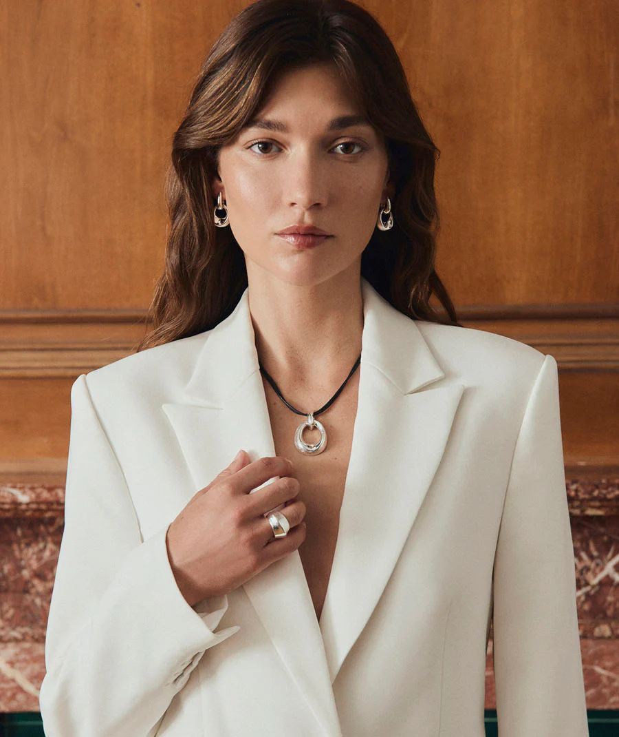 Pendientes aros entrelazados textura Dual - Image 6