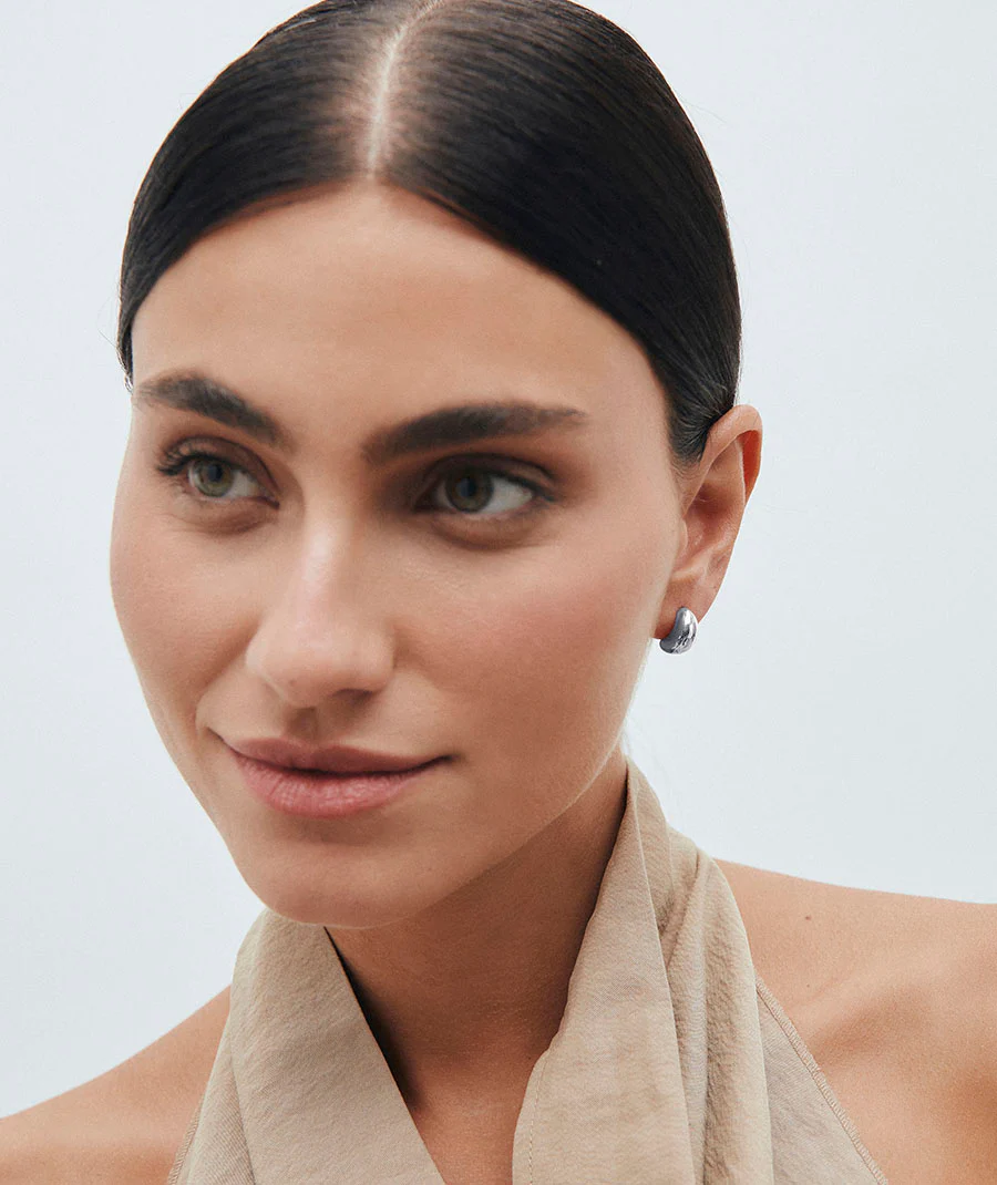 Pendientes medialuna grueso Aura - Image 3