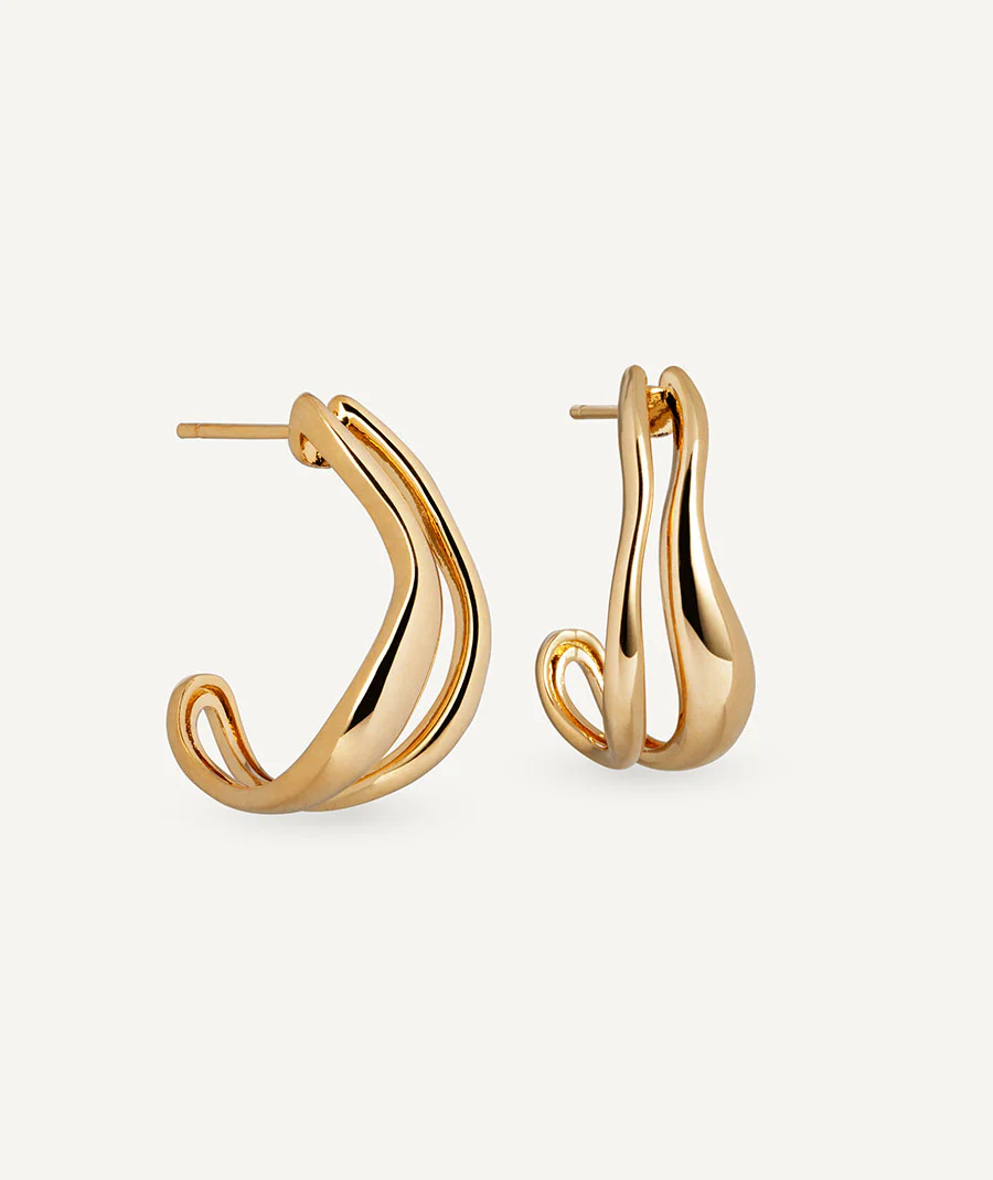 Pendientes semiluna espiral Waves - Image 4