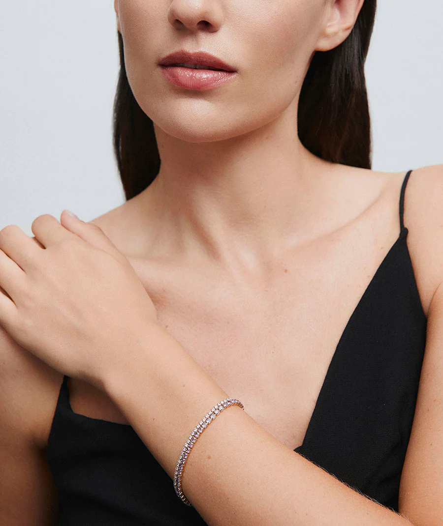 Pulsera fina Lilia de circonitas - Image 3