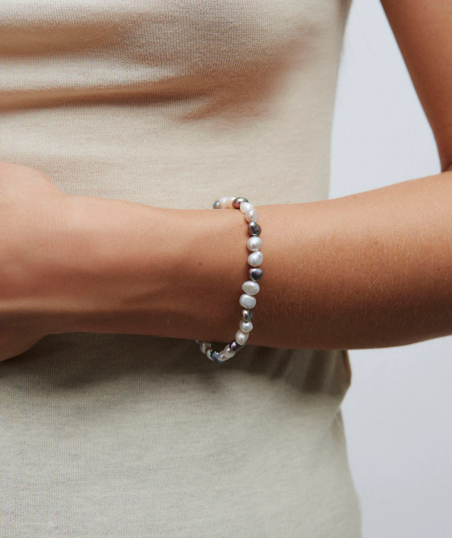 Pulsera Hiverna con perlas cultivadas bicolor - Image 3